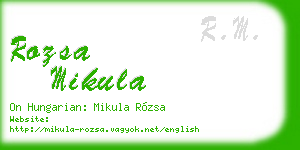 rozsa mikula business card